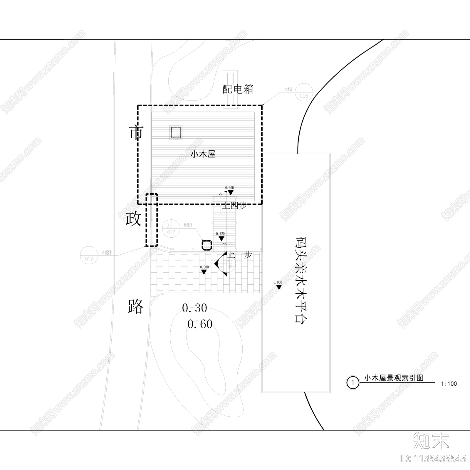 网红民宿客栈小木屋建筑景观施工图下载【ID:1135435545】