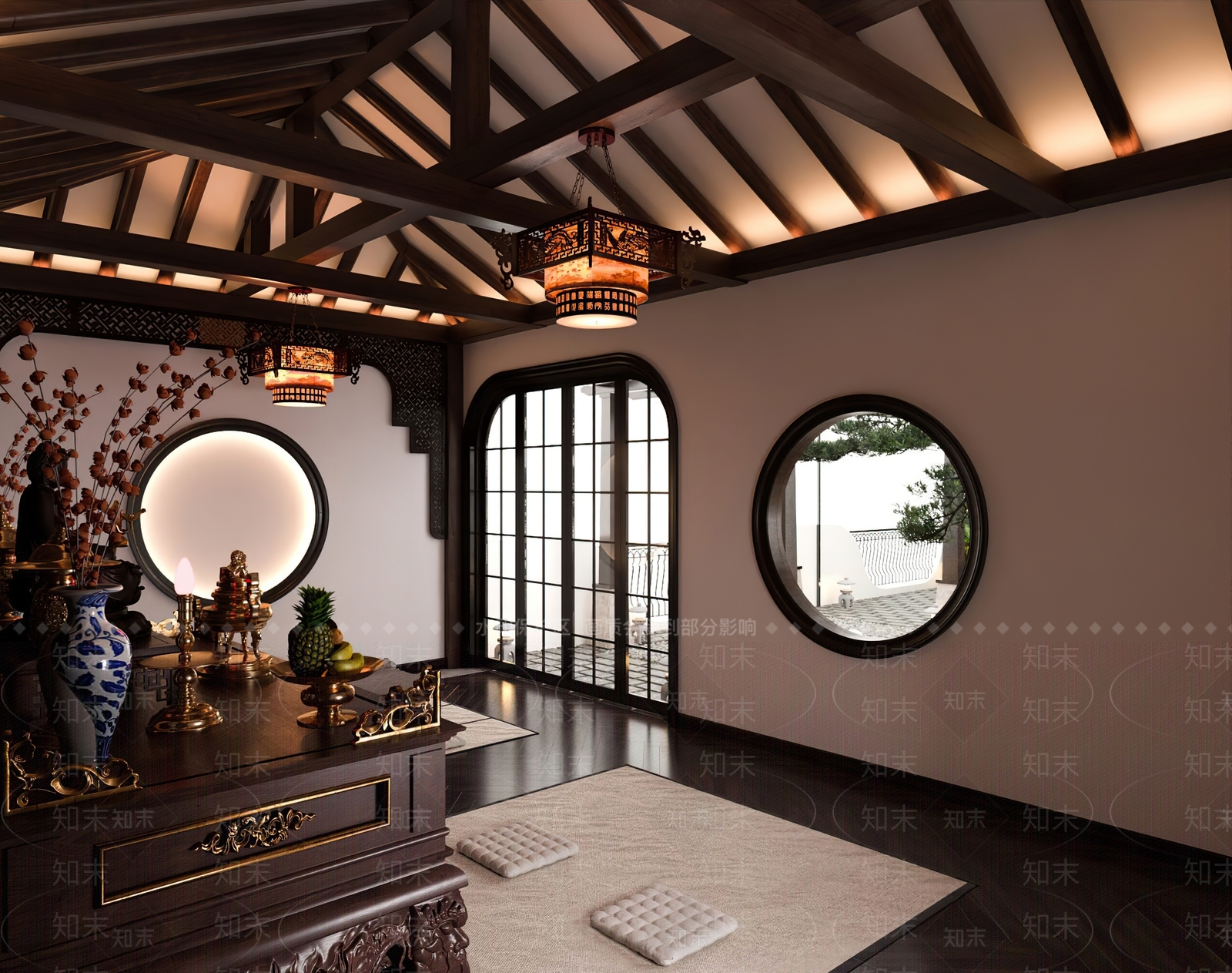 中式祭坛室3D模型下载【ID:1135442581】