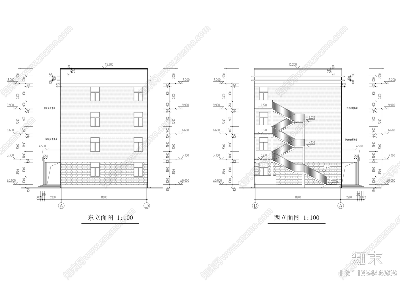 某中学学生公寓楼建筑施工图下载【ID:1135446603】