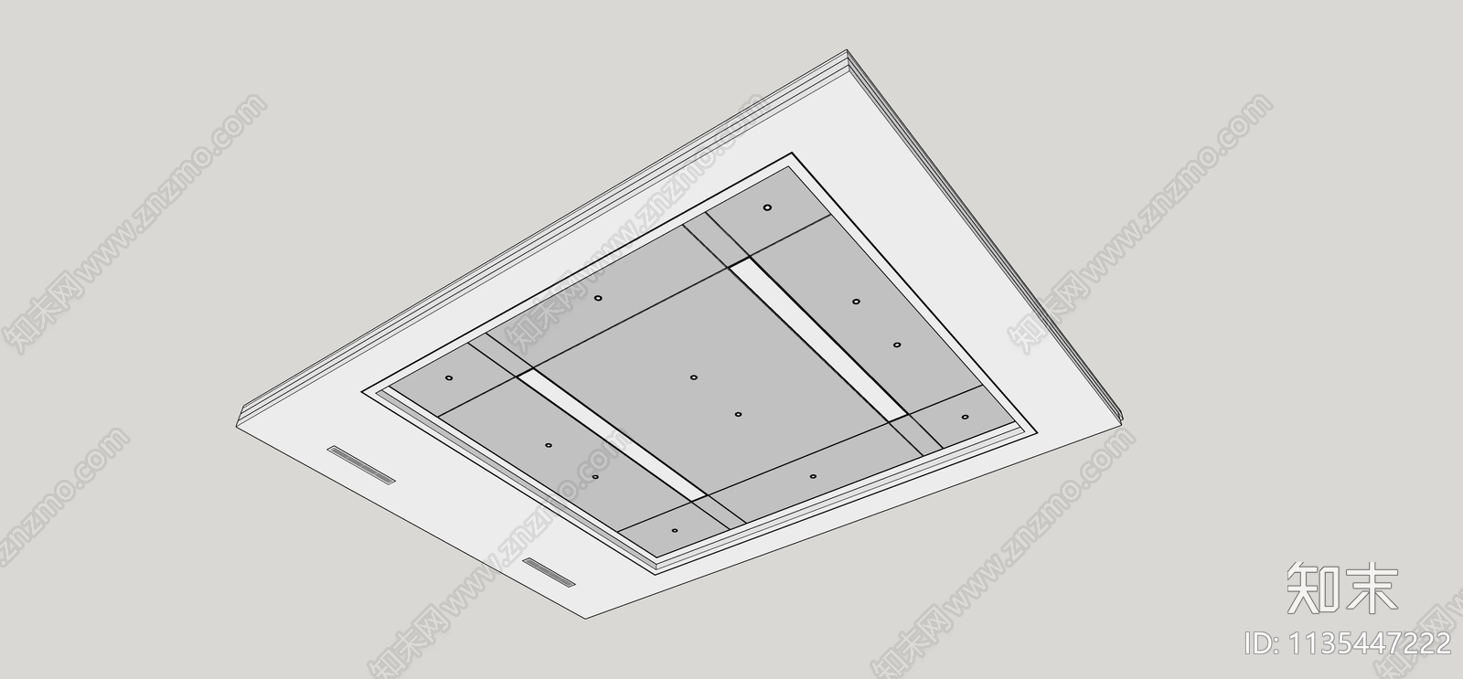 现代吊顶SU模型下载【ID:1135447222】