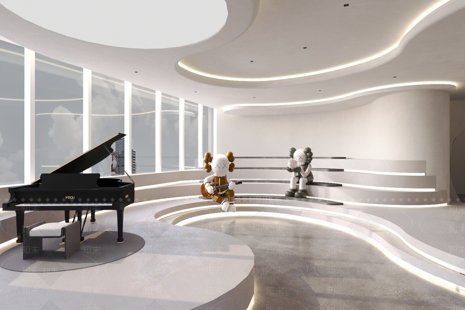 现代演出台3D模型下载【ID:1135450079】