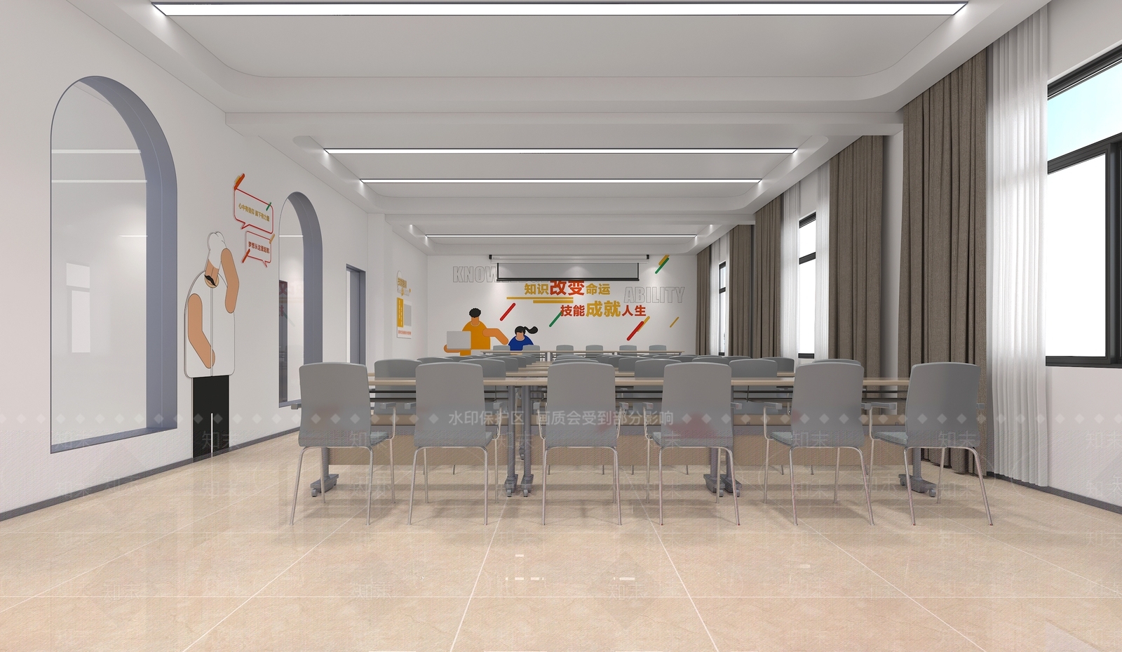 现代幼儿园3D模型下载【ID:1135457224】