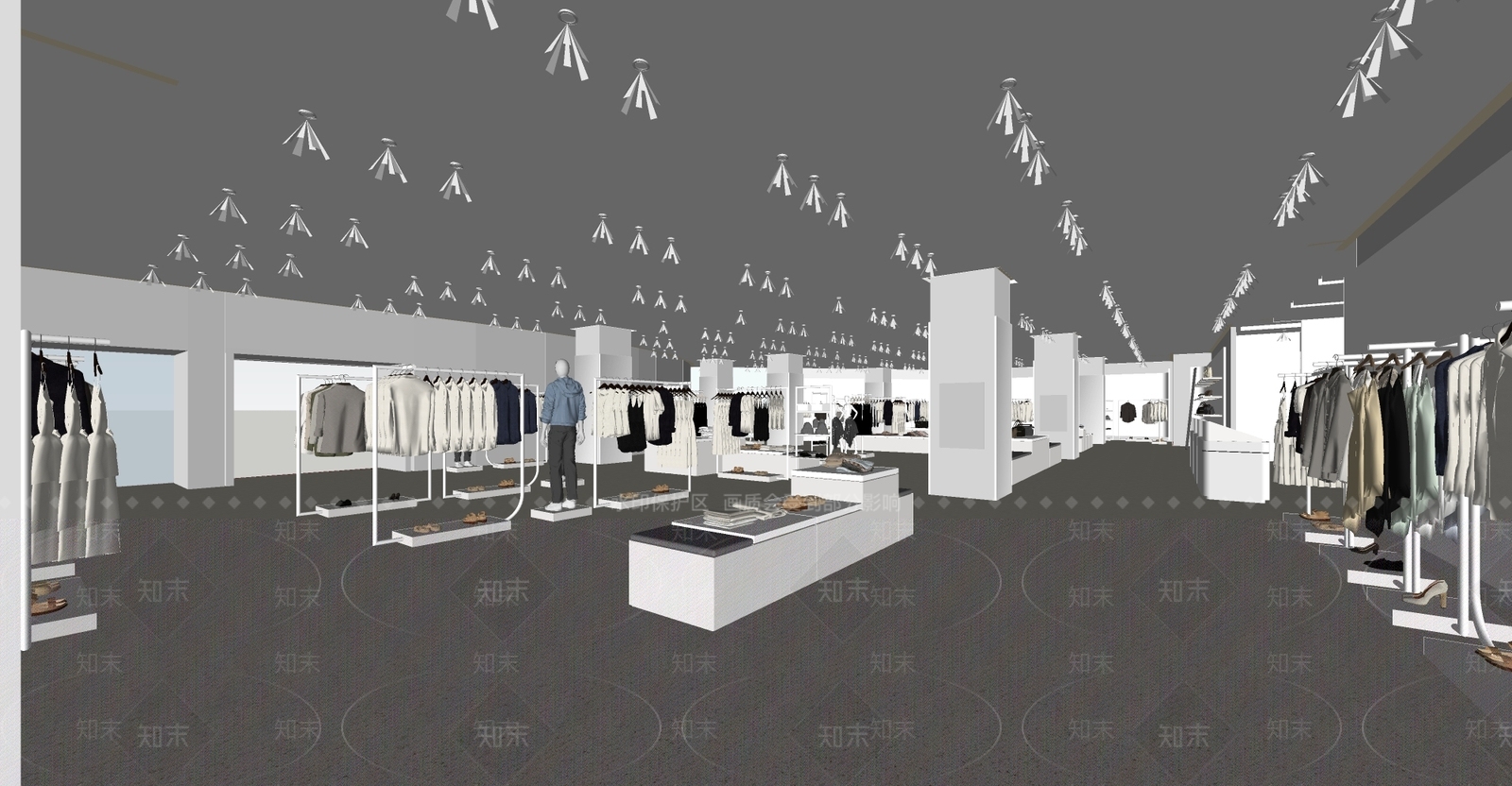 现代服装店SU模型下载【ID:1135462021】