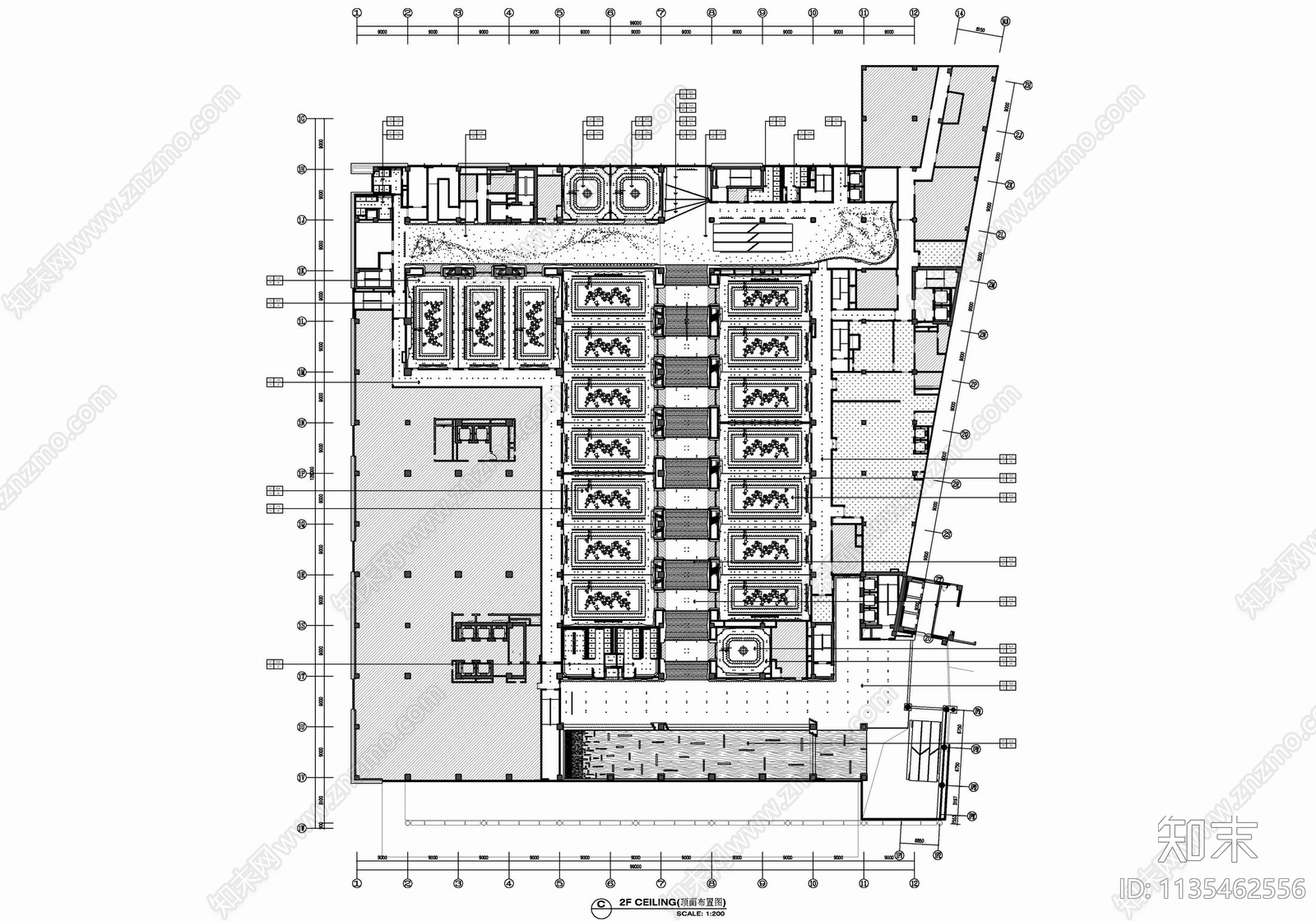 6000㎡大型会议中心cad施工图下载【ID:1135462556】