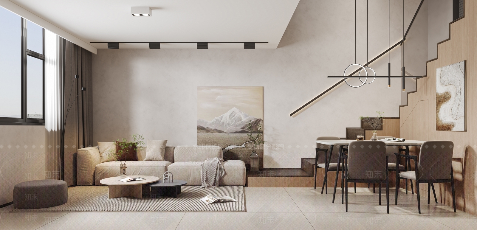 道亨设计现代简约风loft公寓3D模型下载【ID:1135479058】