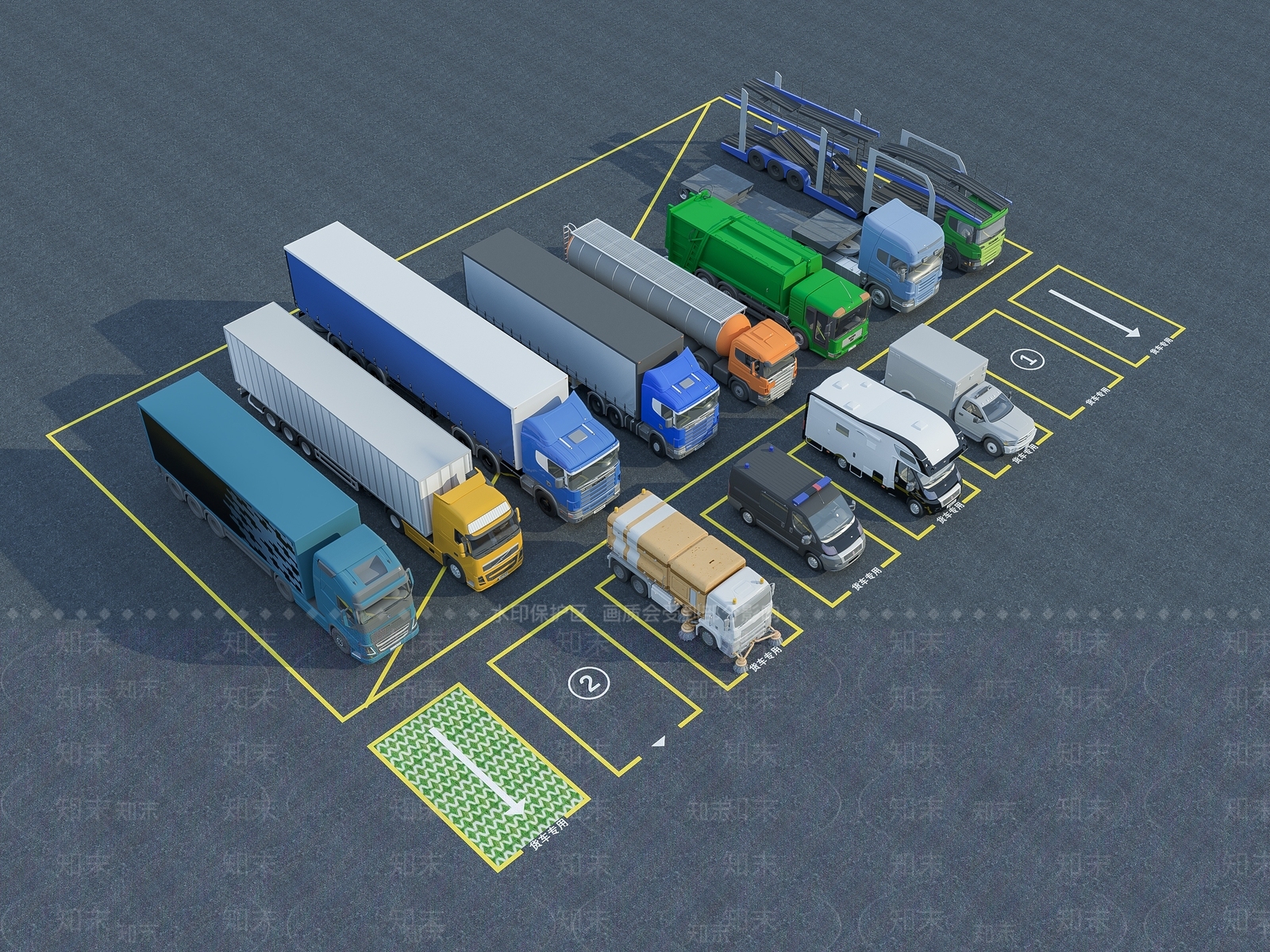 货车3D模型下载【ID:1135479413】