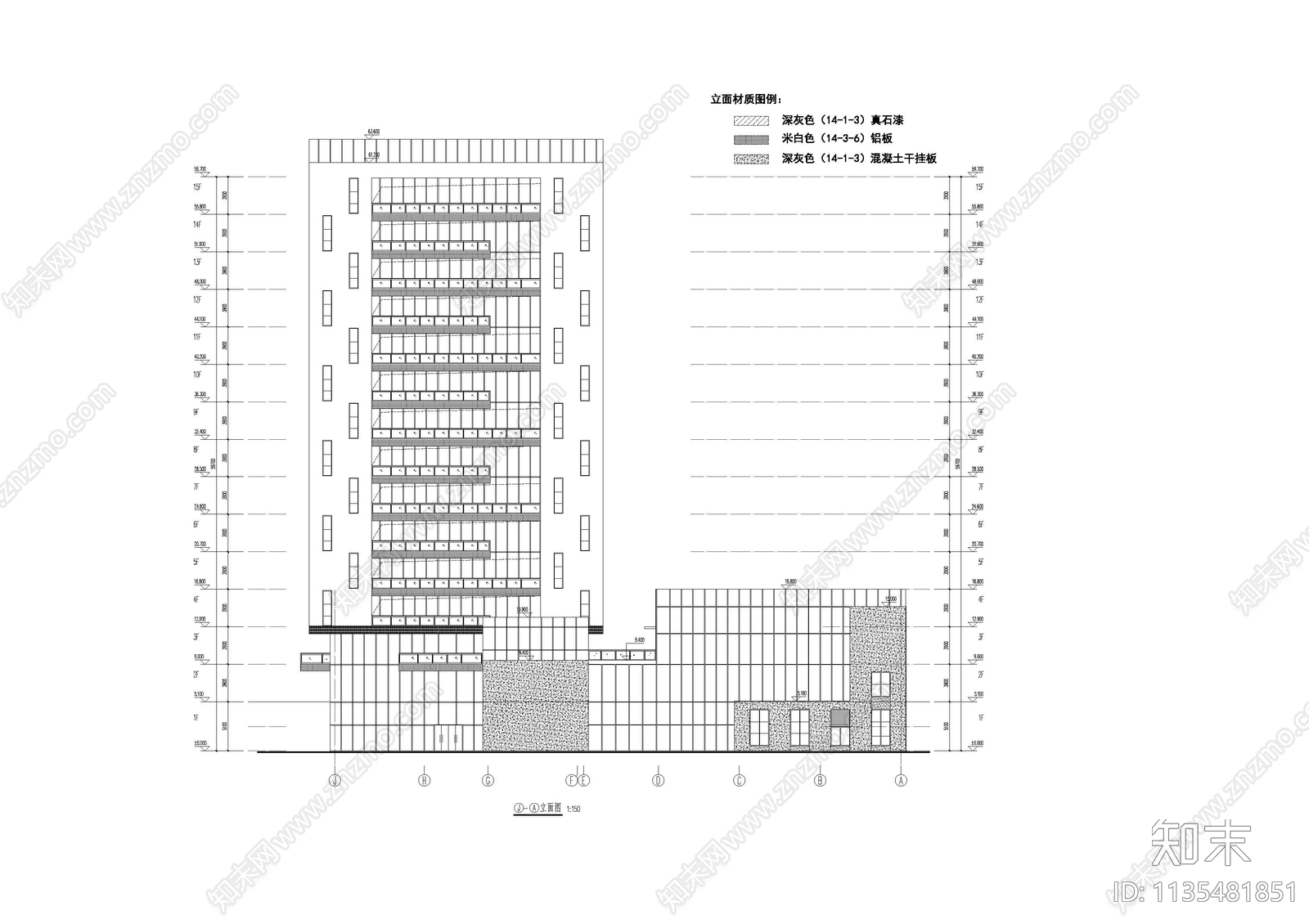 科创楼建筑cad施工图下载【ID:1135481851】