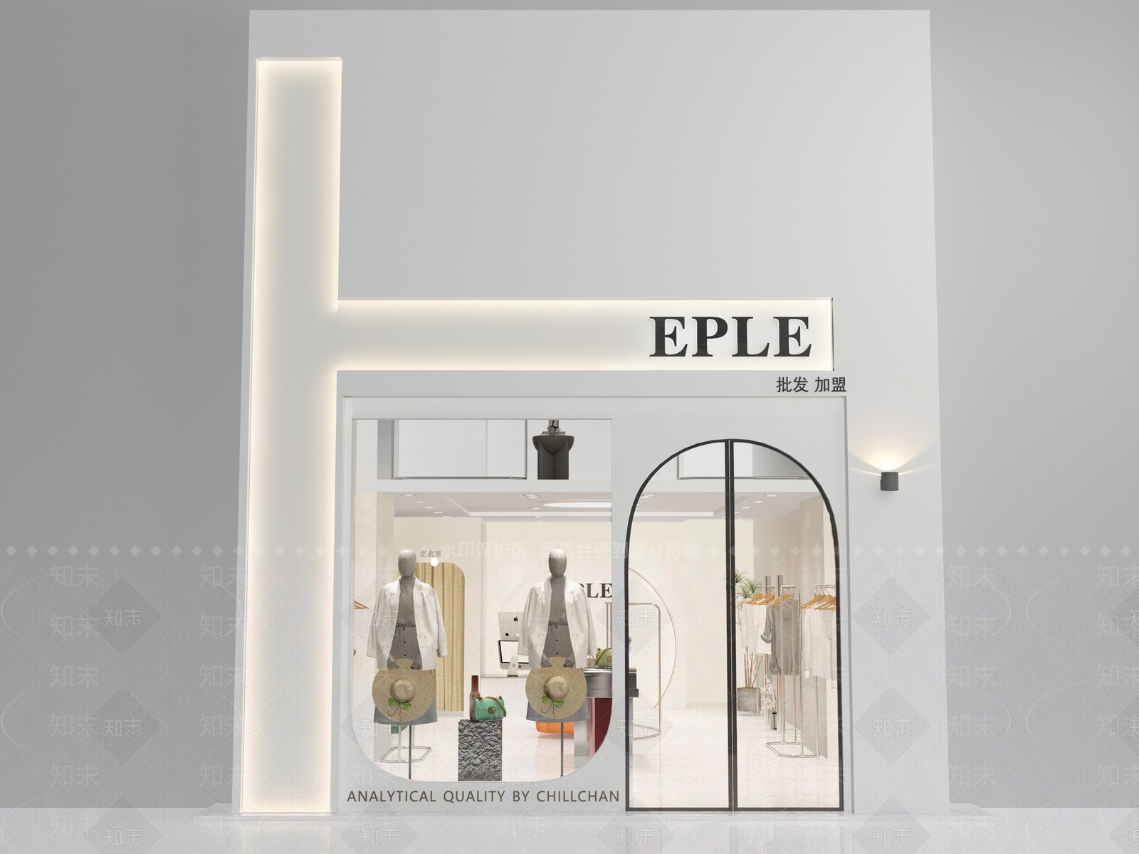 现在简约女装店3D模型下载【ID:1135482998】