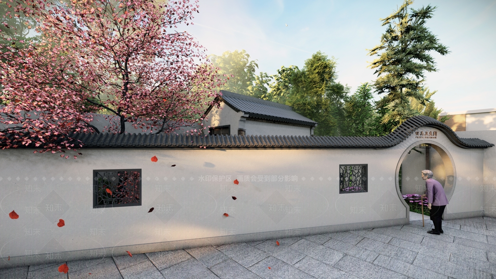 新中式公共厕所SU模型下载【ID:1135484039】