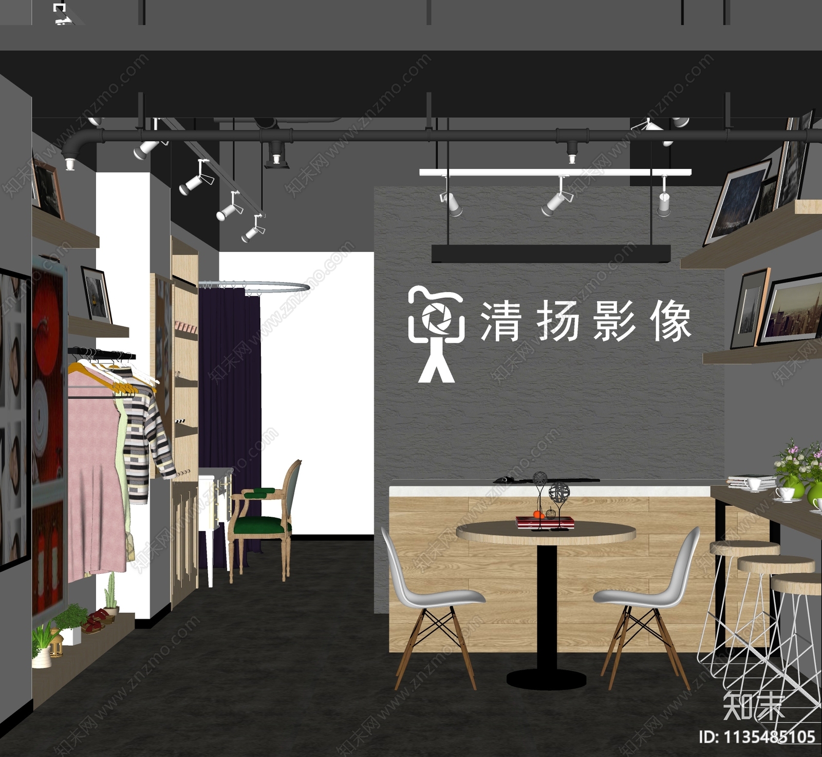 侘寂摄影店SU模型下载【ID:1135485105】