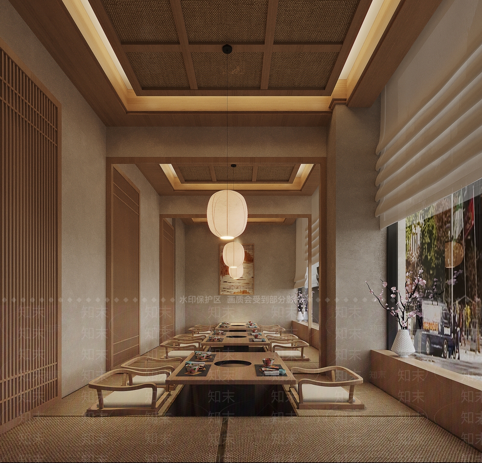 日式日料餐厅3D模型下载【ID:1135488540】