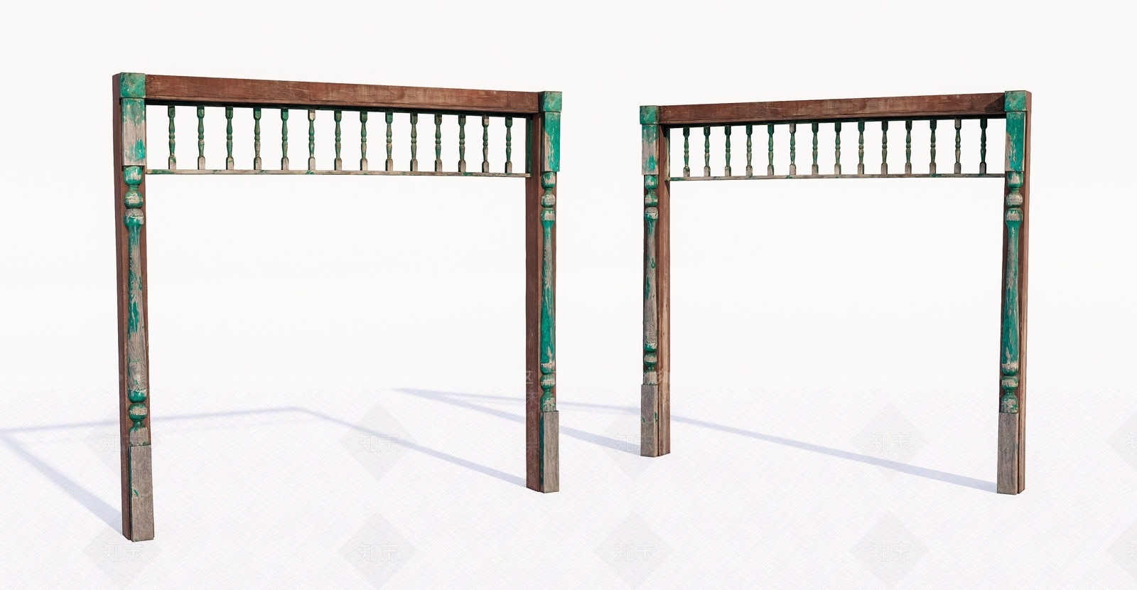 中式旧木门框SU模型下载【ID:1135486433】
