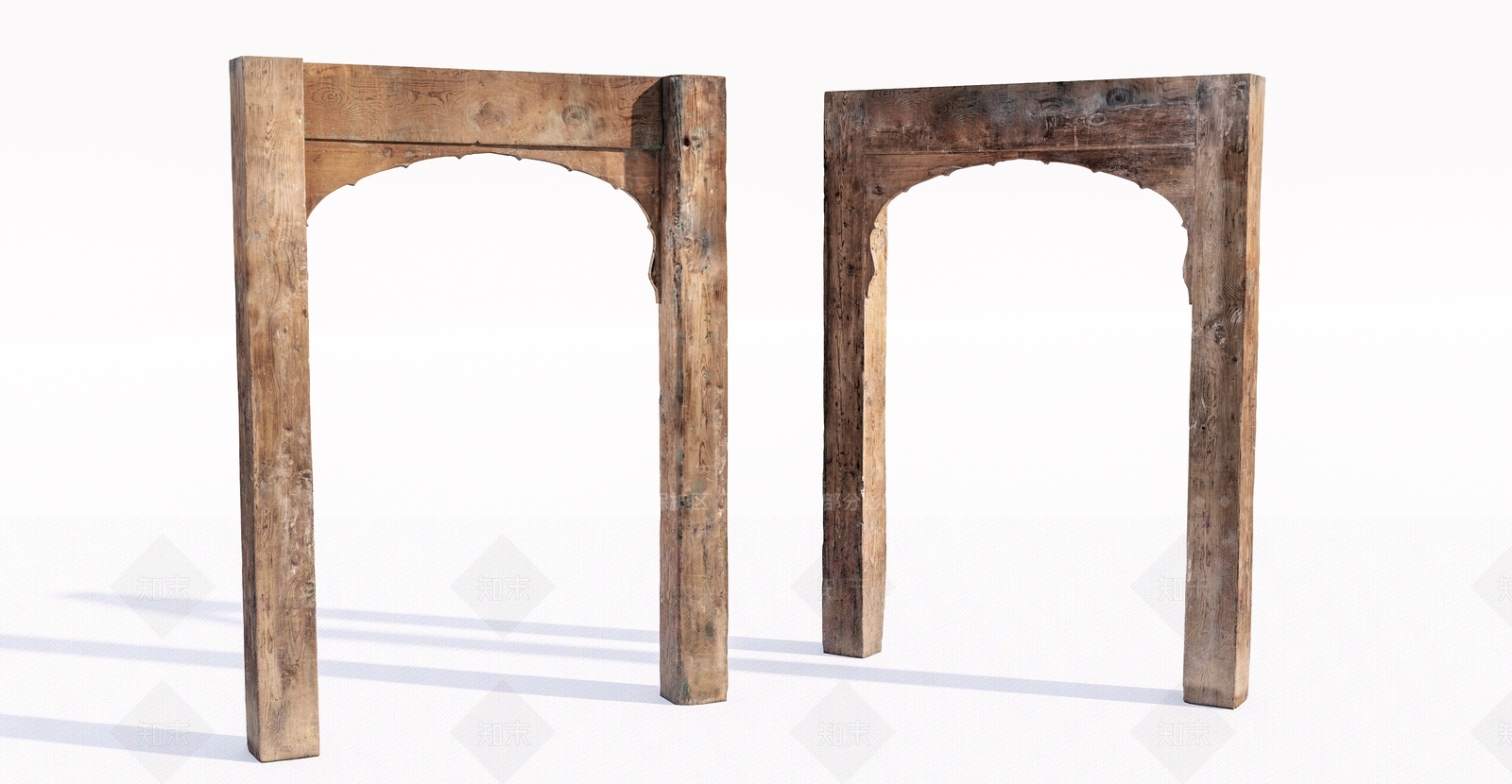 现代旧木门门框SU模型下载【ID:1135488037】