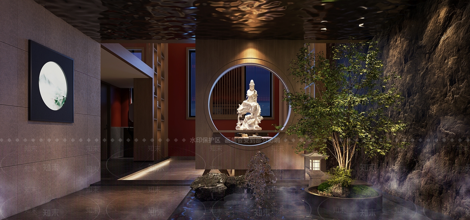 新中式茶馆3D模型下载【ID:1135490291】