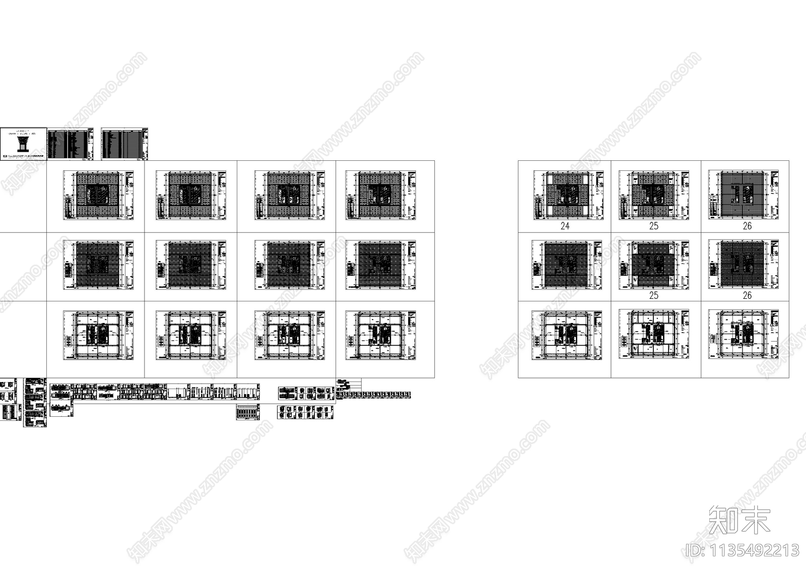 上海甲级办公楼cad施工图下载【ID:1135492213】