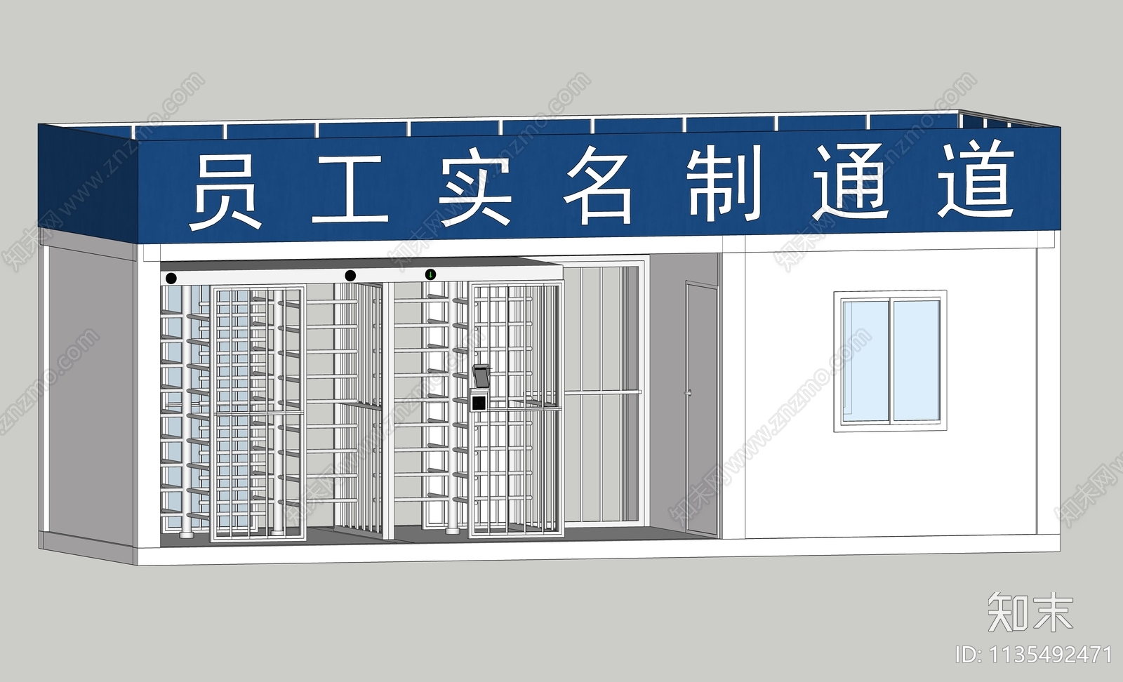 转闸门SU模型下载【ID:1135492471】