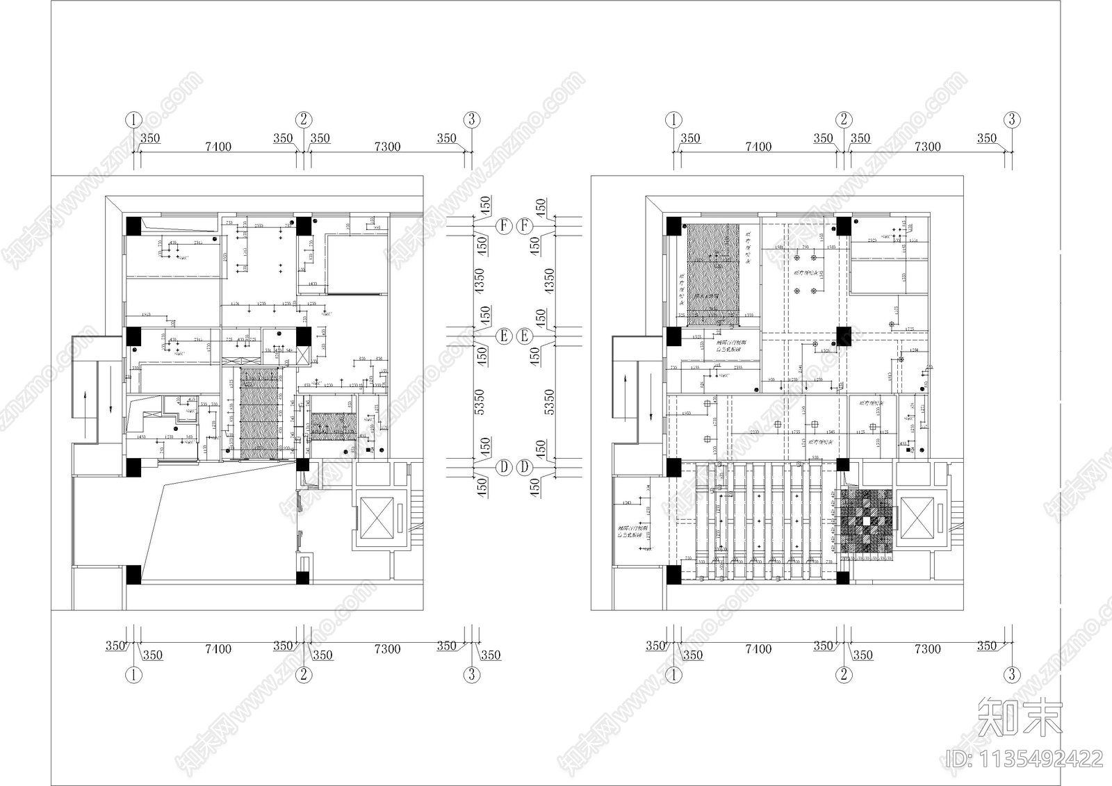 小额贷款办公室全套cad施工图下载【ID:1135492422】