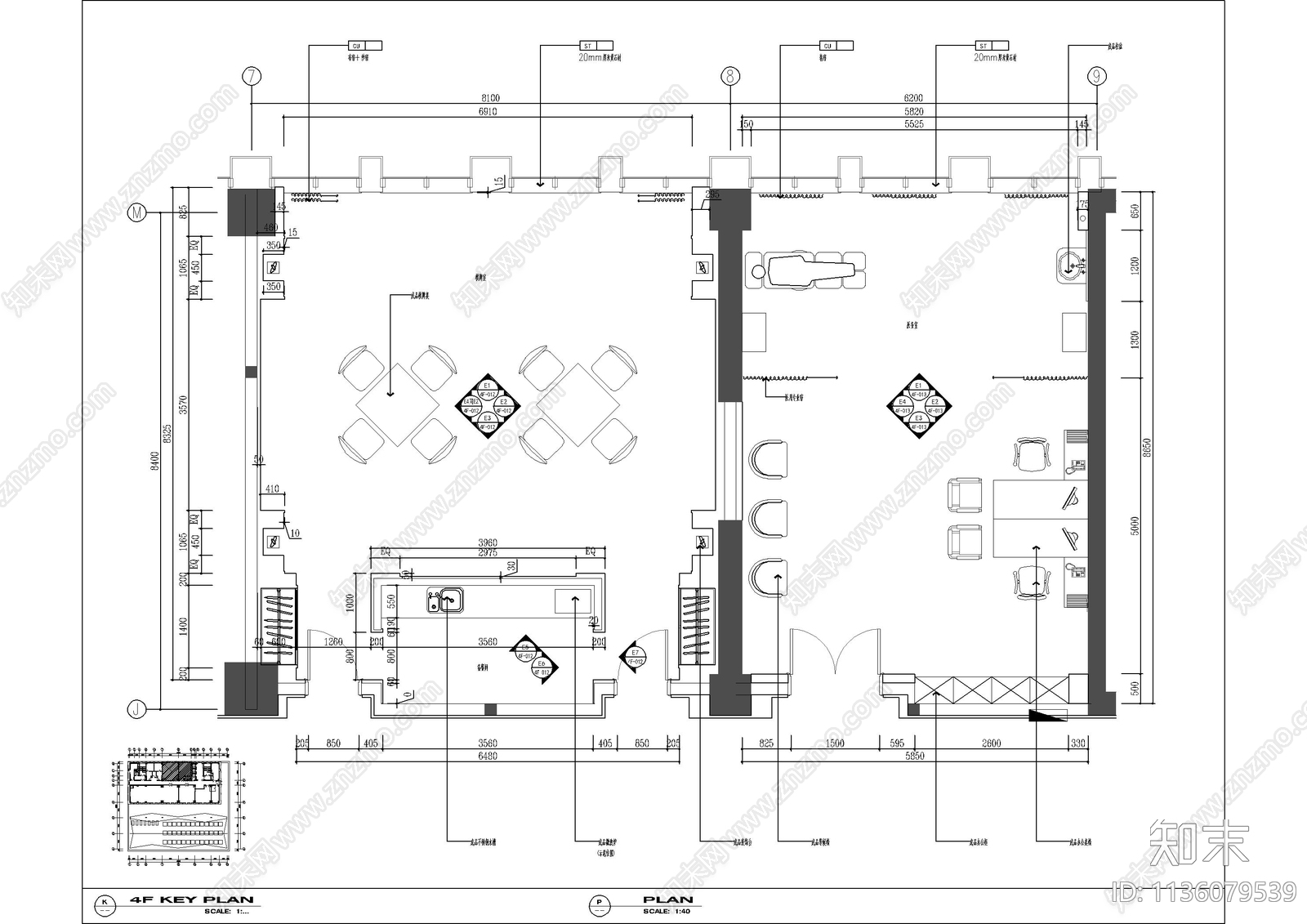 棋牌室健身及乒乓球室cad施工图下载【ID:1136079539】