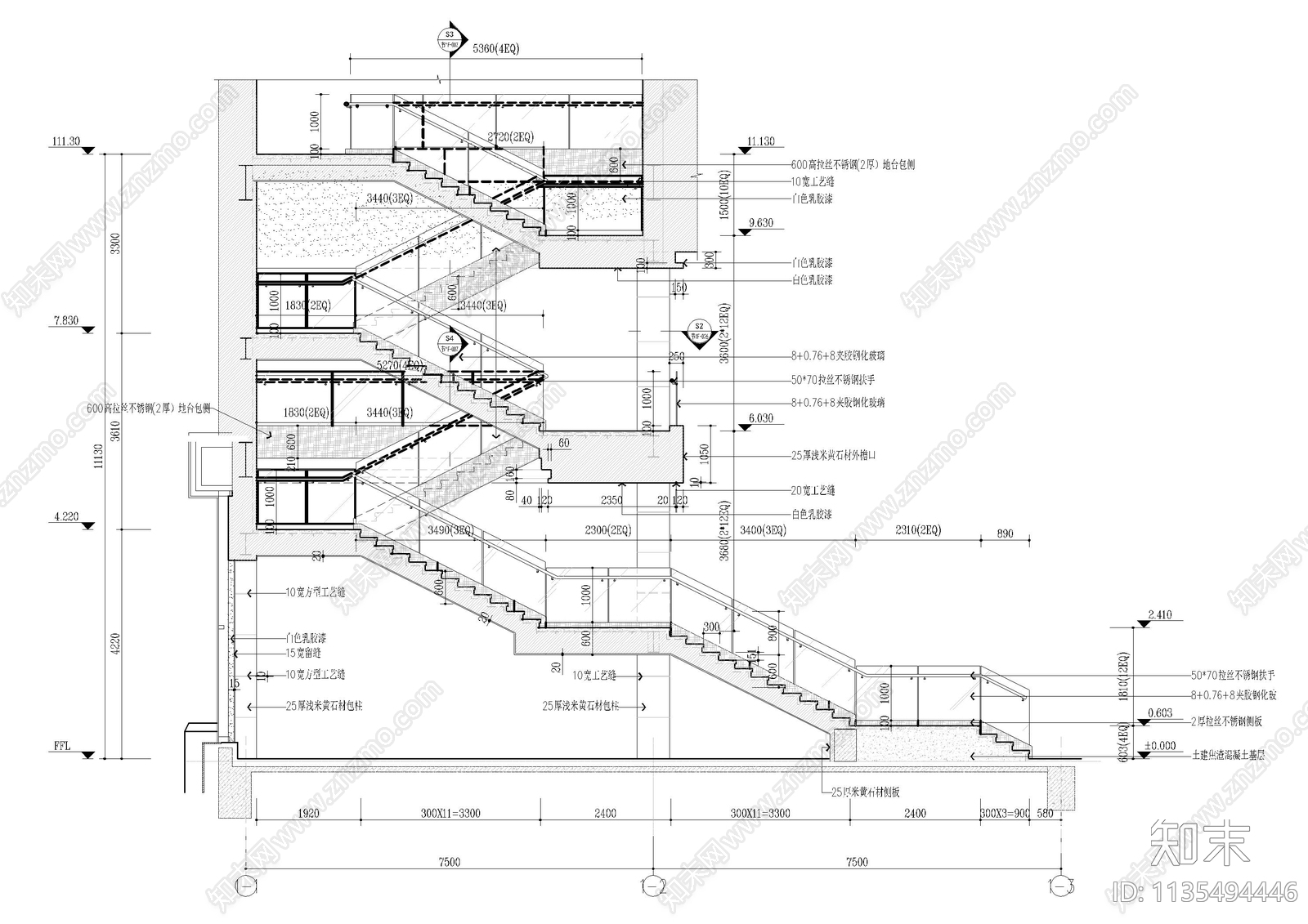 办公大堂cad施工图下载【ID:1135494446】