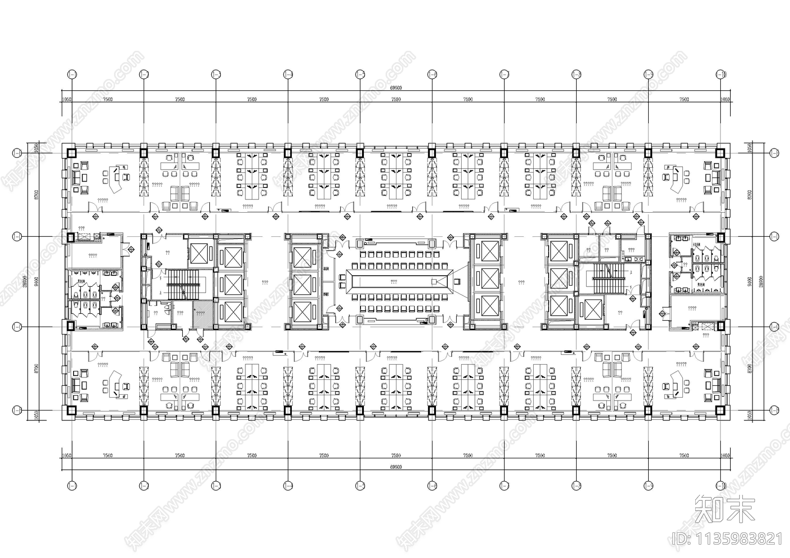办公室cad施工图下载【ID:1135983821】
