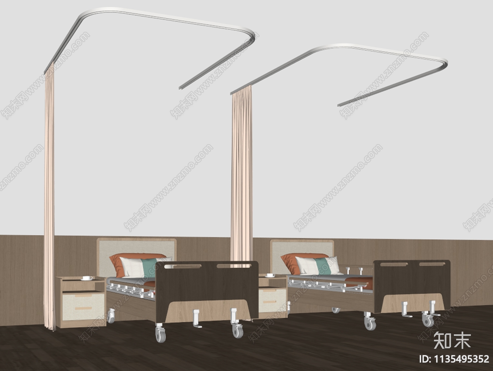 现代医院病房SU模型下载【ID:1135495352】