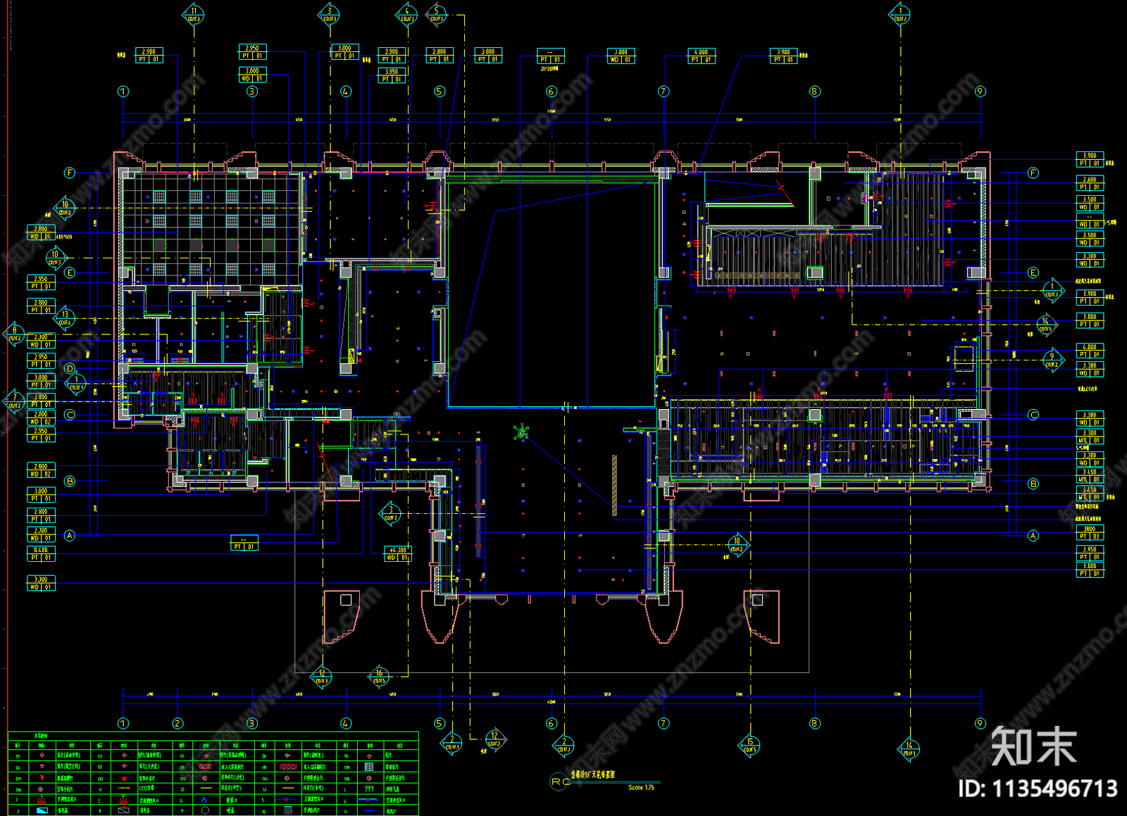 中建南京国熙台售楼处cad施工图下载【ID:1135496713】