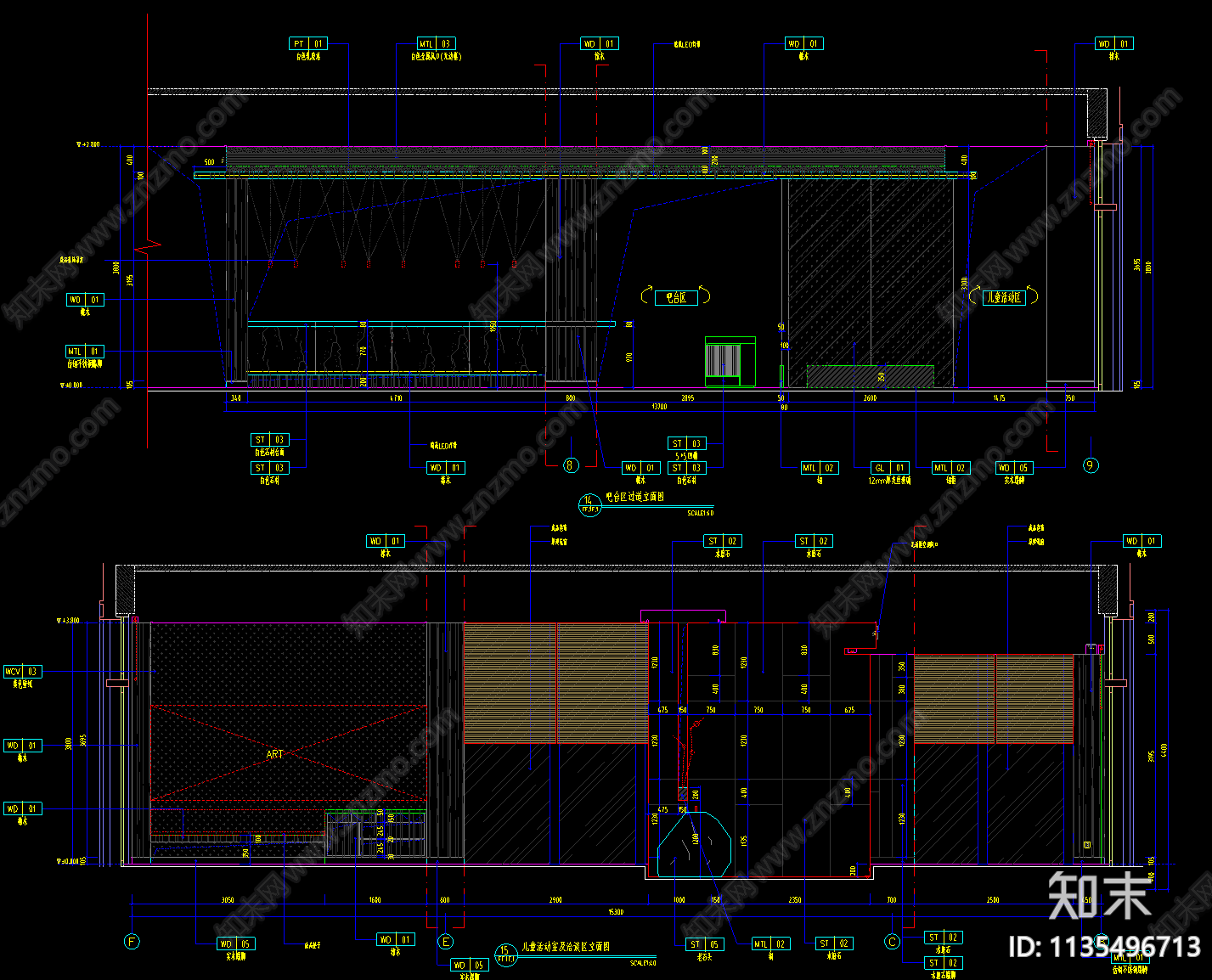 中建南京国熙台售楼处cad施工图下载【ID:1135496713】