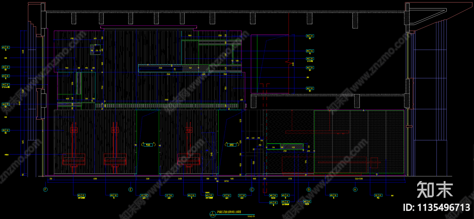 中建南京国熙台售楼处cad施工图下载【ID:1135496713】