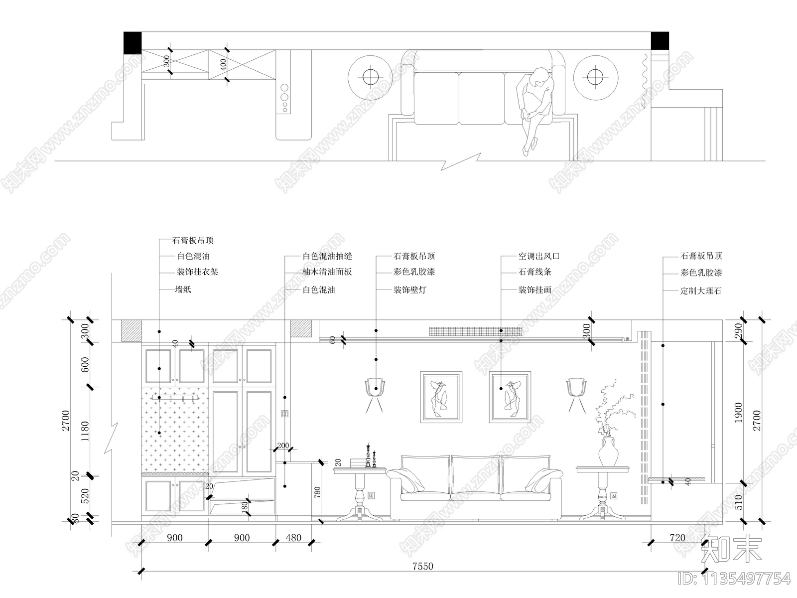 公寓家装详图cad施工图下载【ID:1135497754】