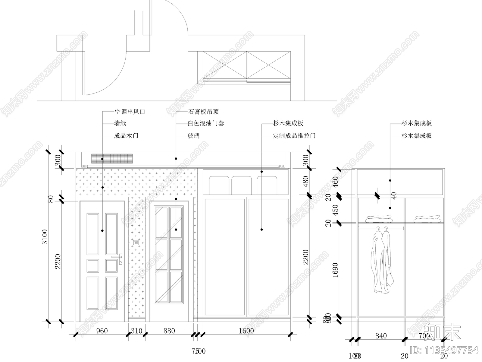 公寓家装详图cad施工图下载【ID:1135497754】