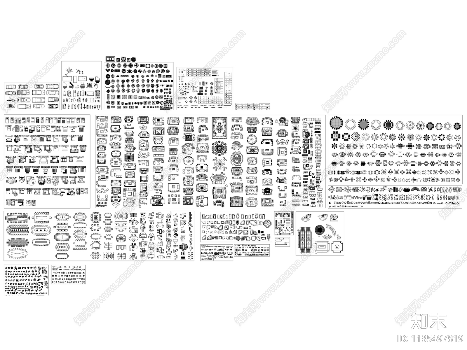 CAD工装综合图库cad施工图下载【ID:1135497819】