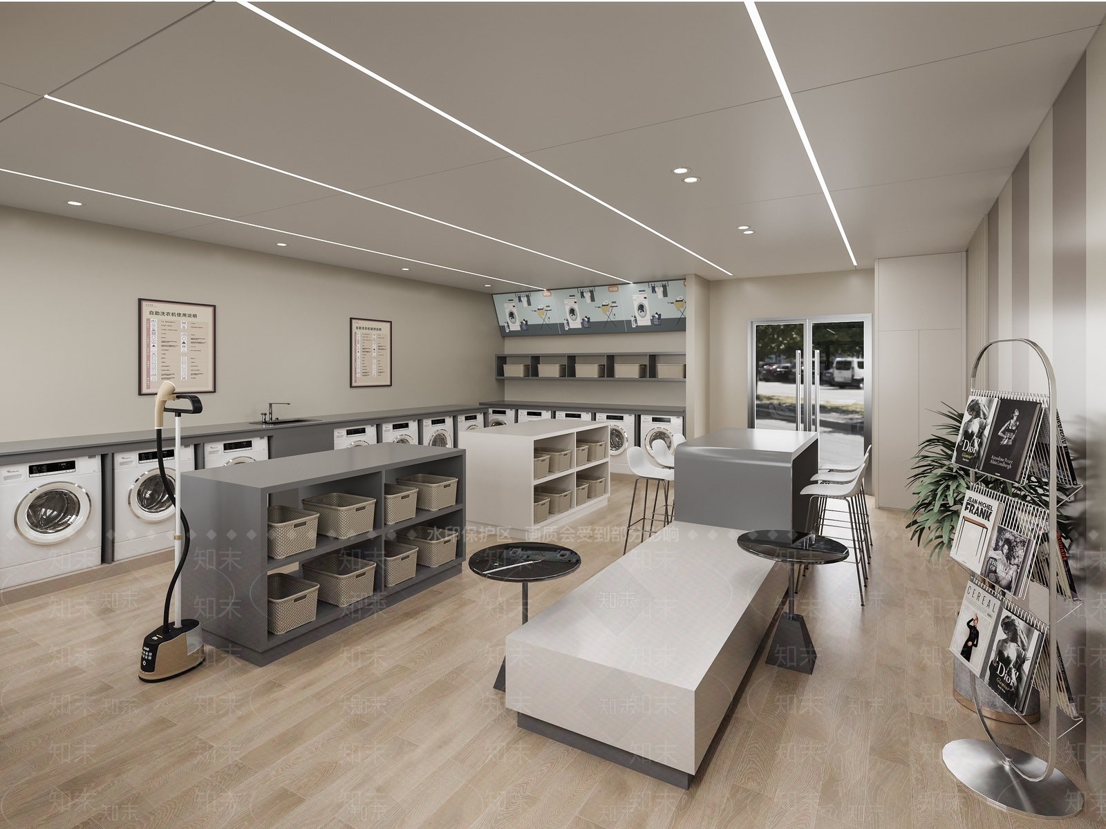 现代洗衣店3D模型下载【ID:1135499808】