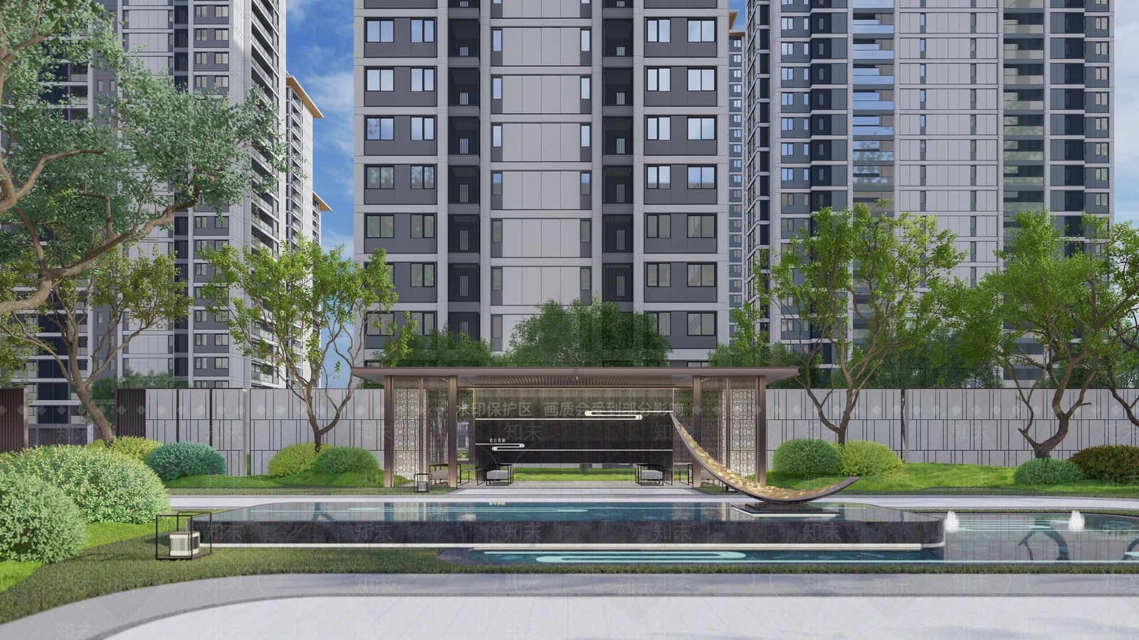 现代水景SU模型下载【ID:1135502479】