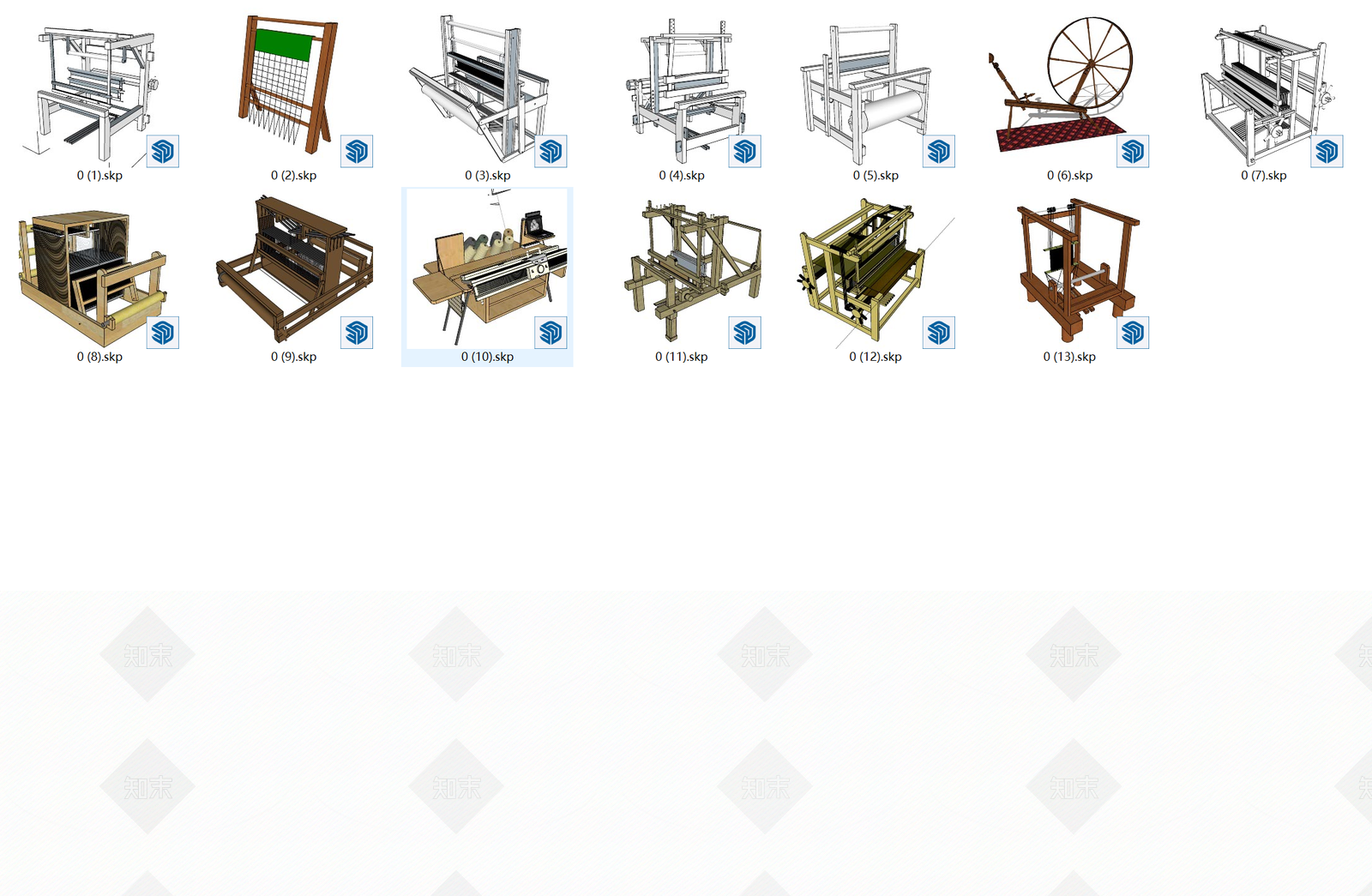 缝纫机组合SU模型下载【ID:1135503883】