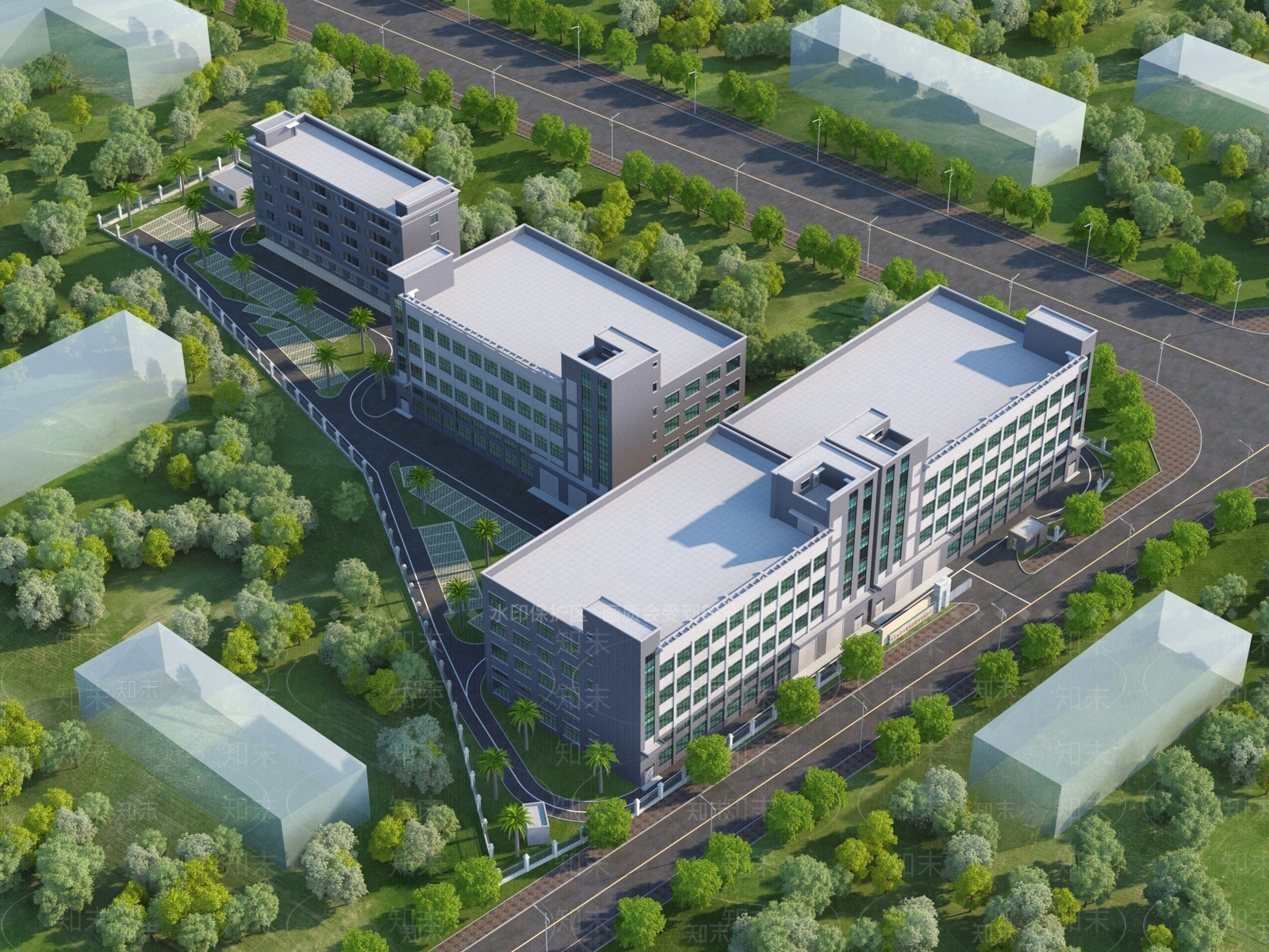 现代厂区3D模型下载【ID:1135506044】