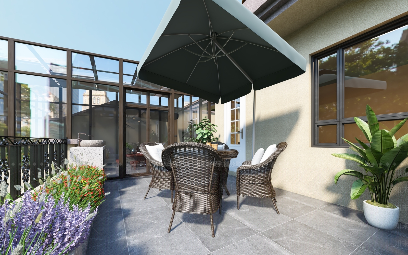 现代露台3D模型下载【ID:1135506557】