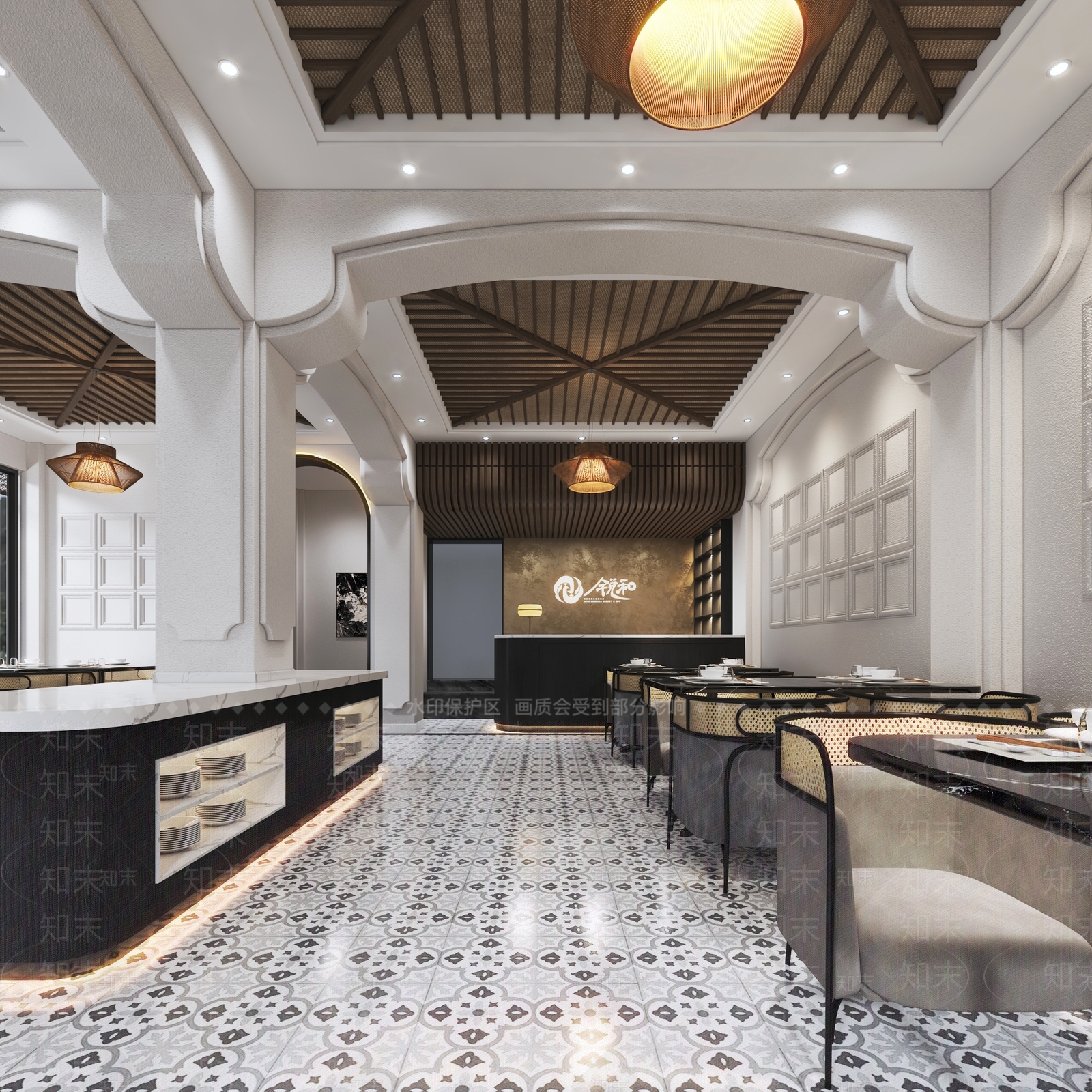 东南亚自助餐厅3D模型下载【ID:1135507944】