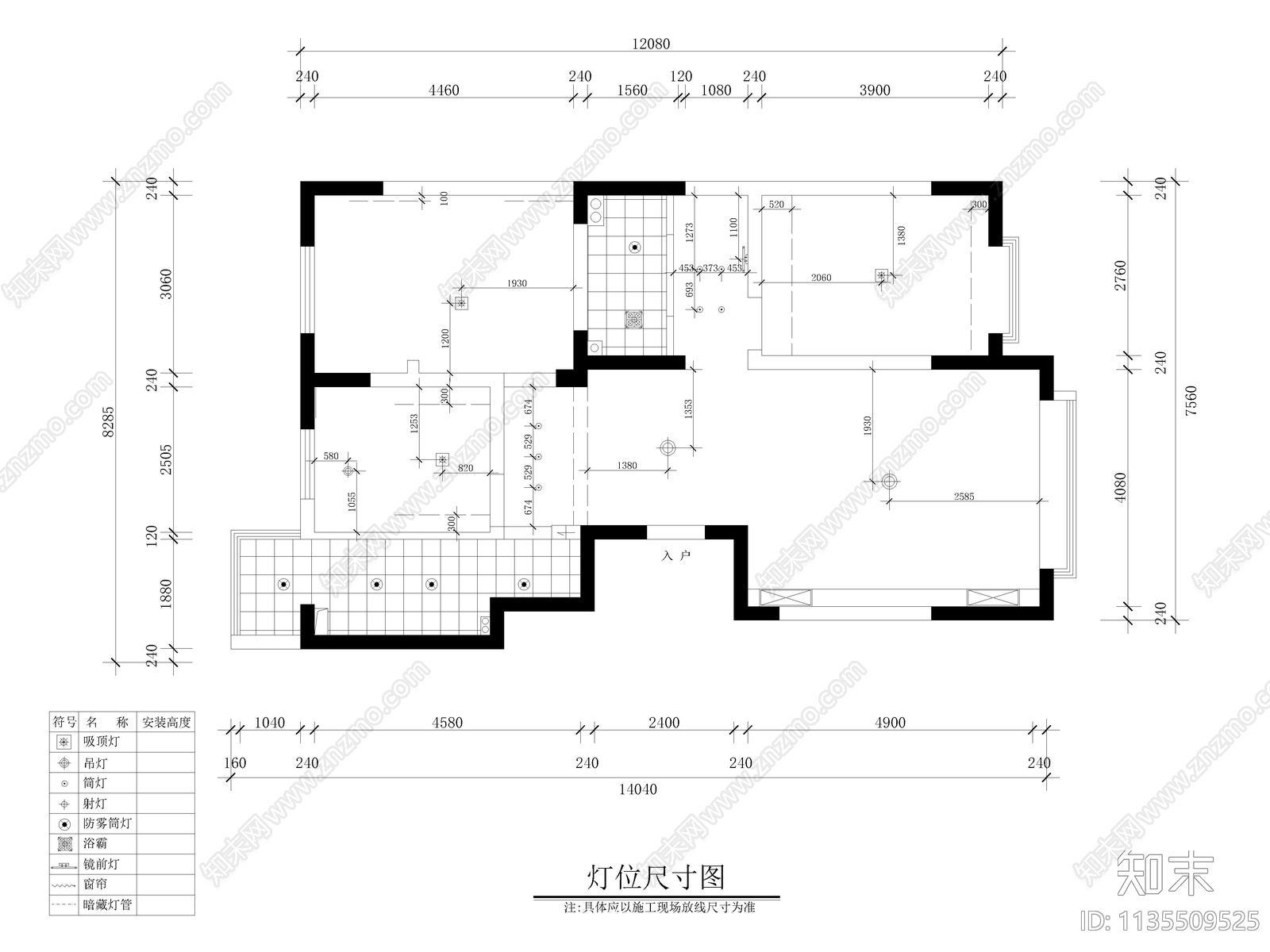 地中海家装CADcad施工图下载【ID:1135509525】