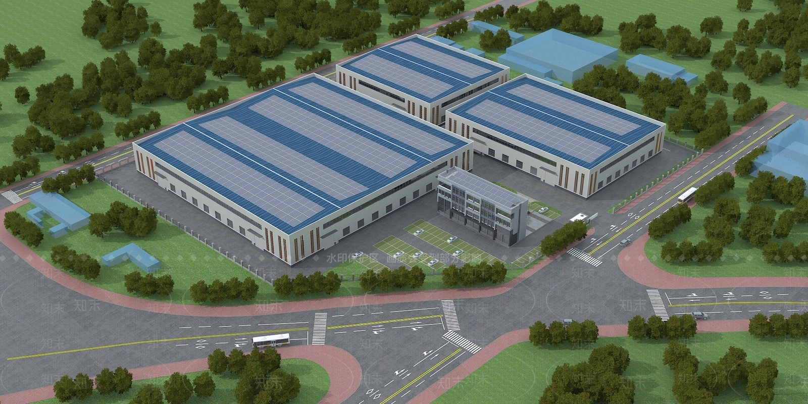现代工业厂房3D模型下载【ID:1135522901】