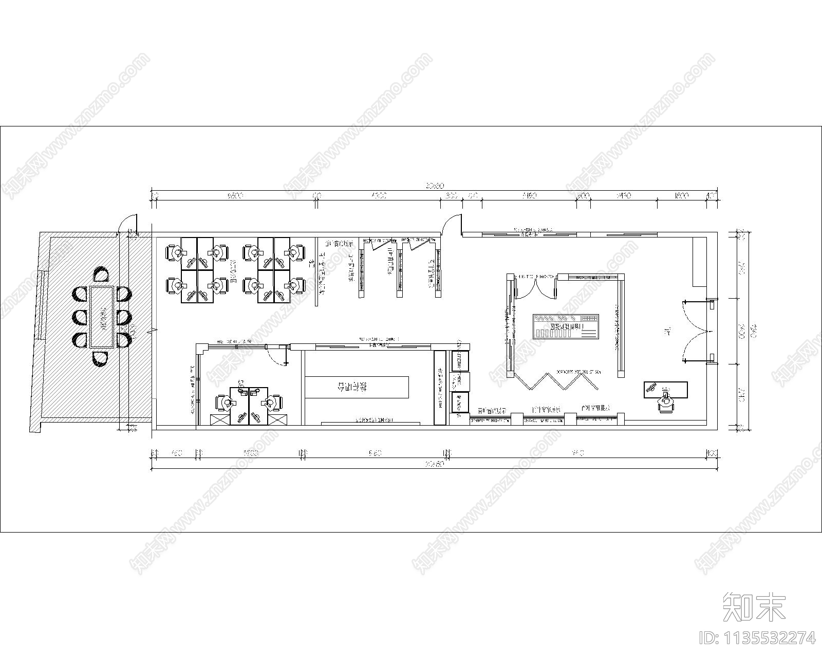 门窗展厅平面方案图施工图下载【ID:1135532274】