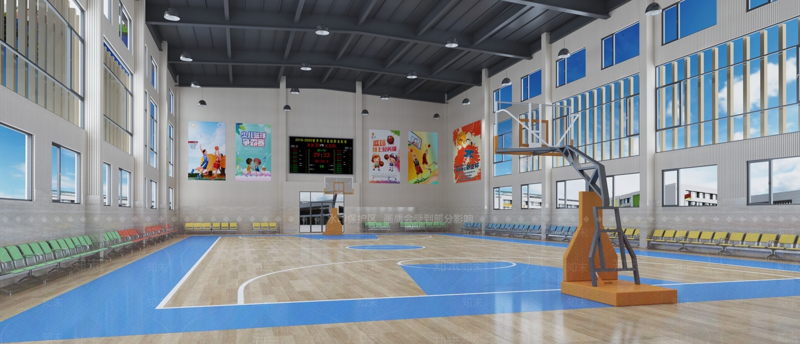 现代球类体育场3D模型下载【ID:1135537144】
