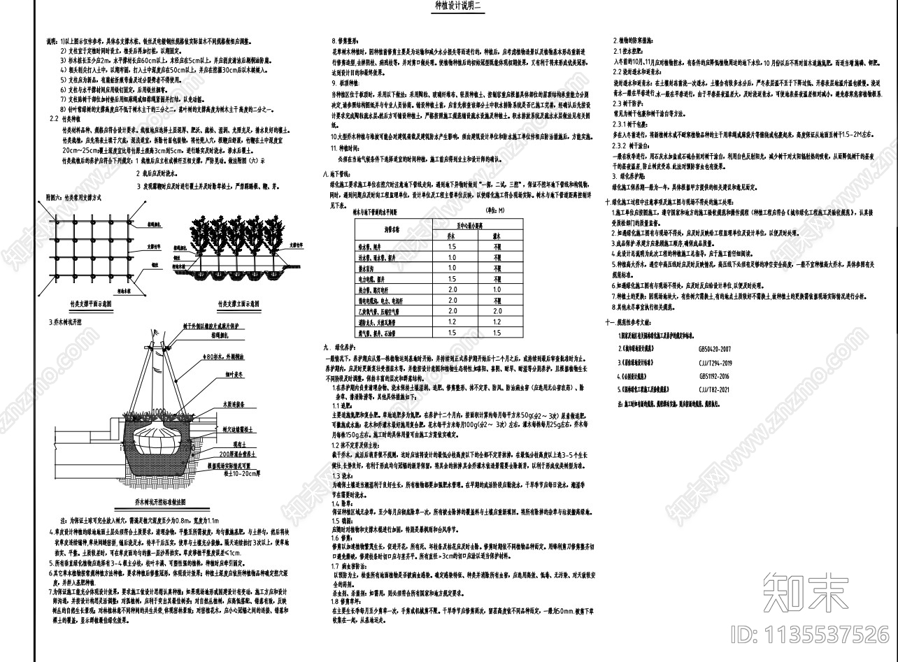 种植设计说明cad施工图下载【ID:1135537526】