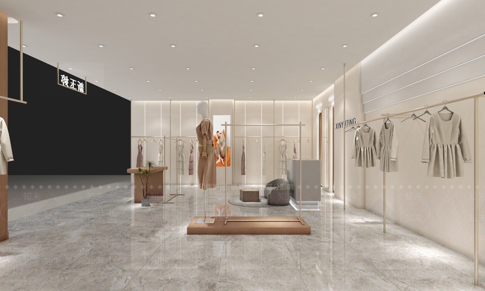 现代女装店3D模型下载【ID:1135542667】