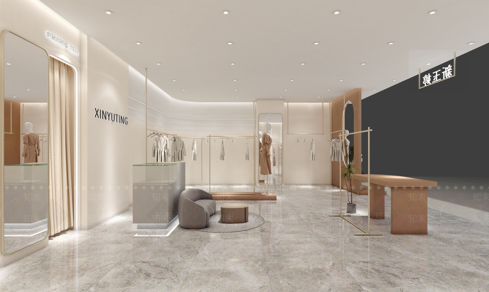 现代女装店3D模型下载【ID:1135542667】