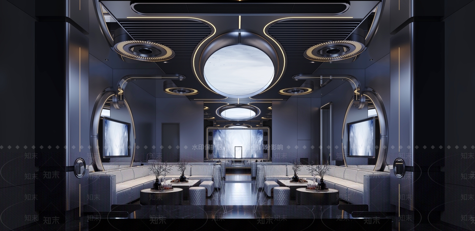 现代机械风酒吧3D模型下载【ID:1135548129】
