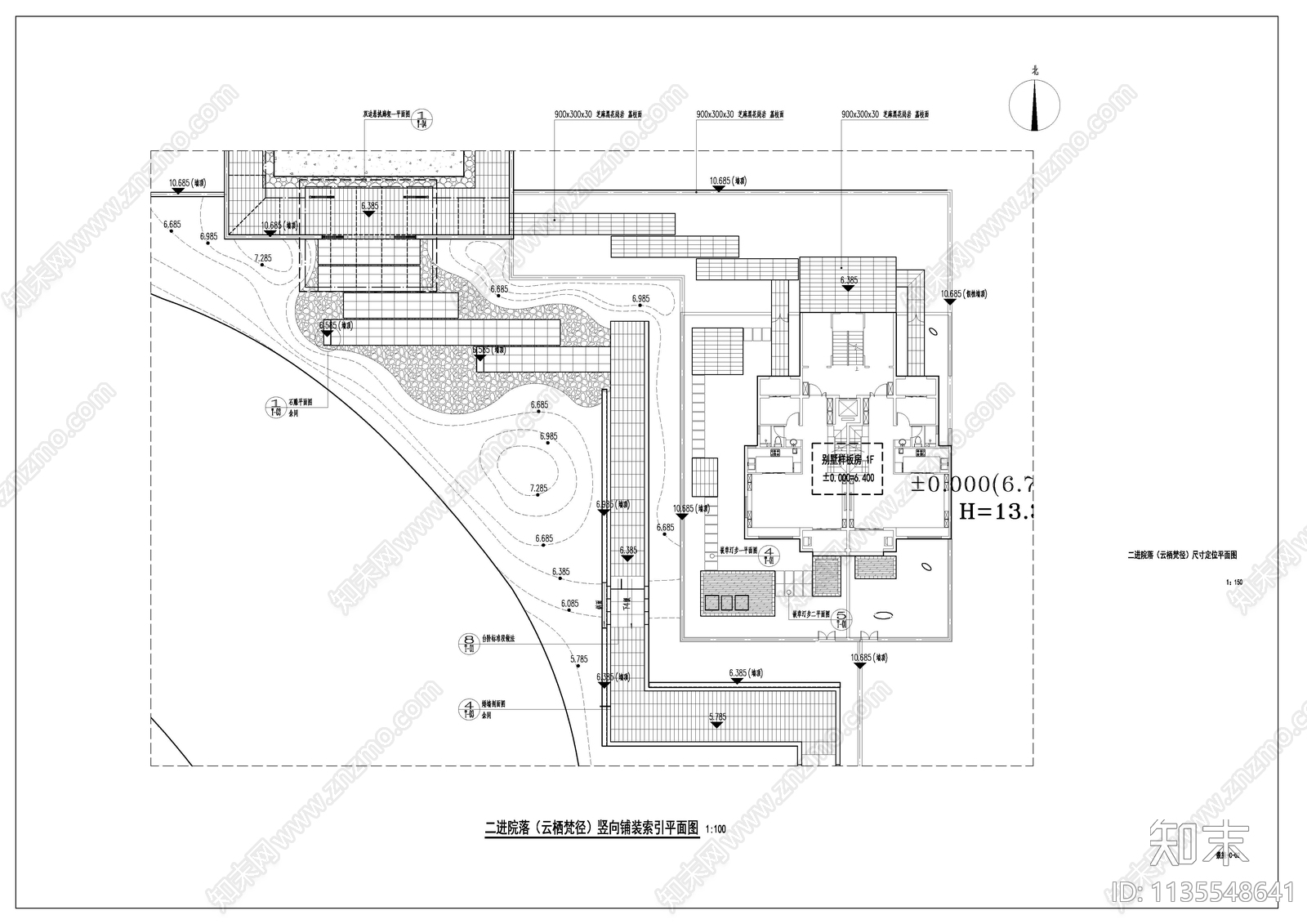 万科桂语东方铺装平面图施工图下载【ID:1135548641】