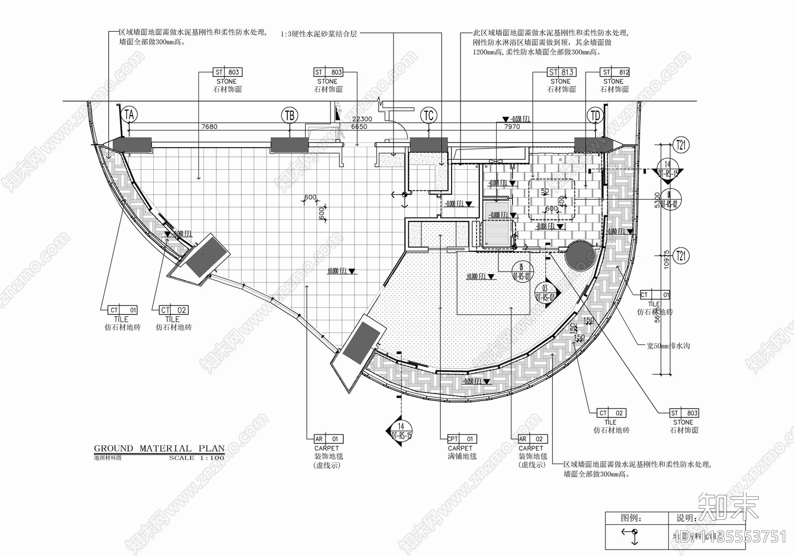 200㎡酒店豪华套房cad施工图下载【ID:1135553751】