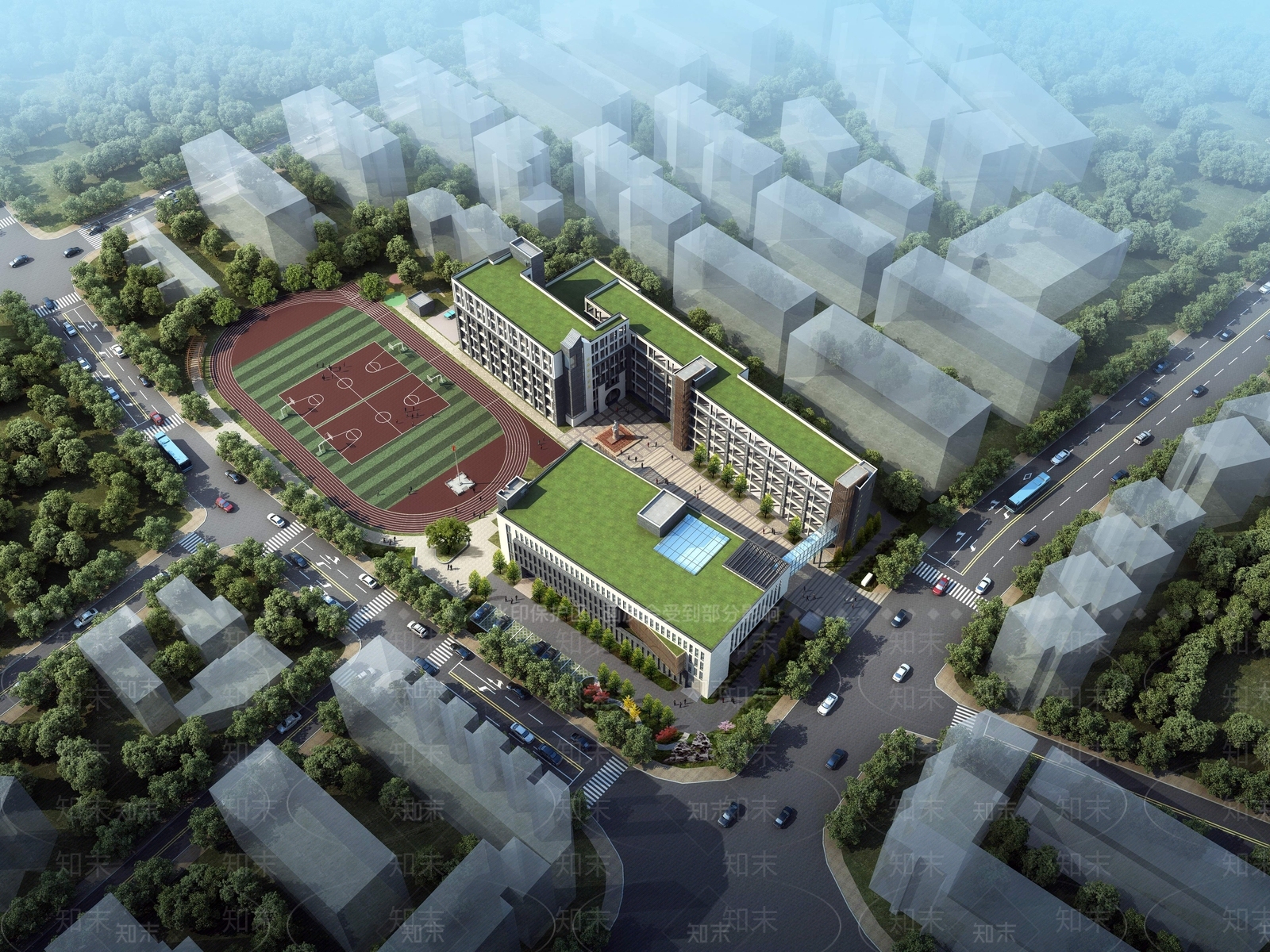现代学校3D模型下载【ID:1135577551】
