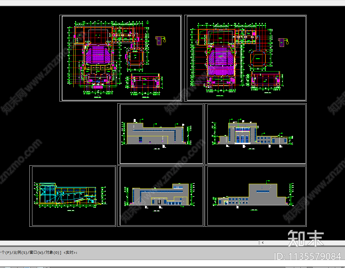 影剧院剧场建筑施工图下载【ID:1135579084】