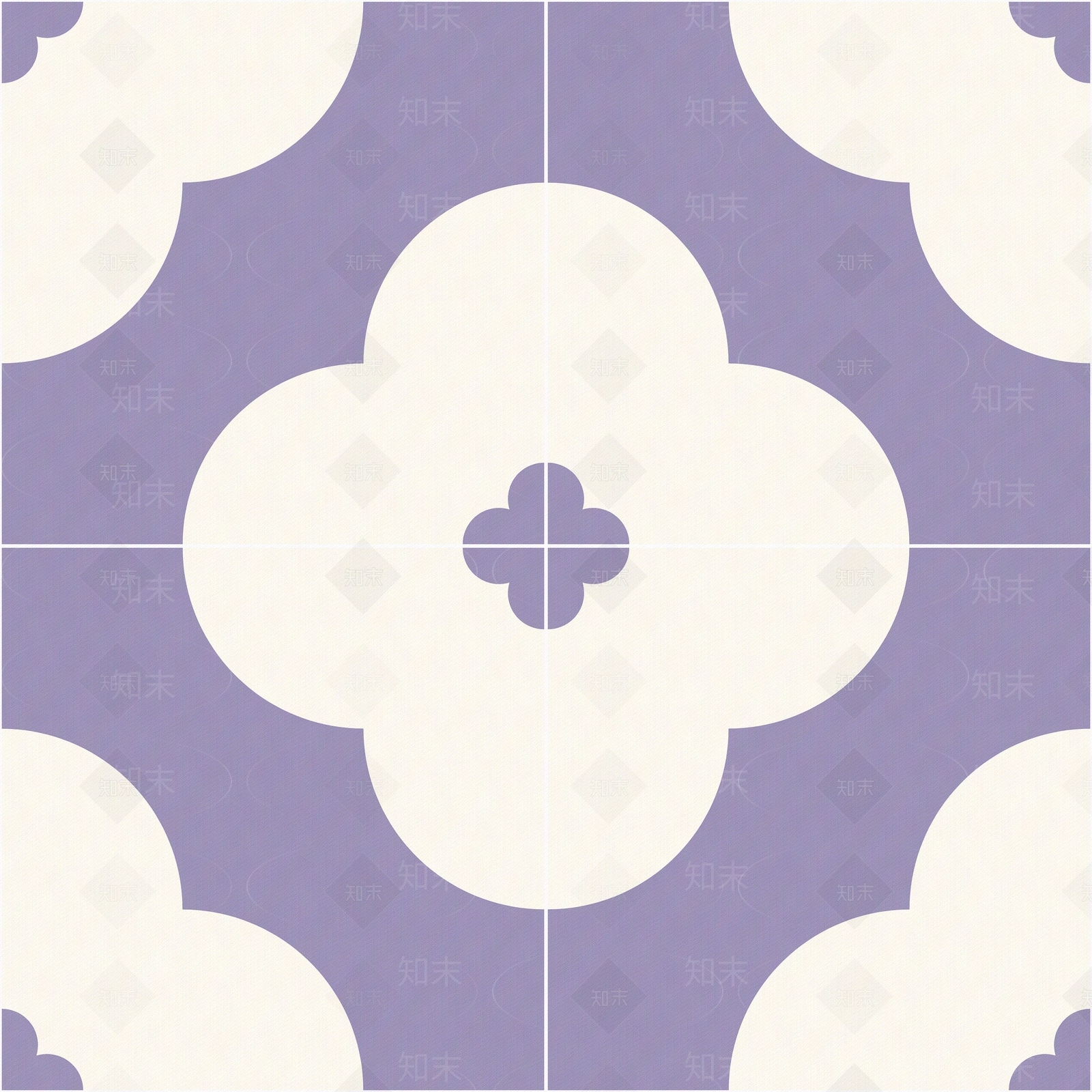 无缝复古紫色花朵图案拼花贴图下载【ID:1135579486】